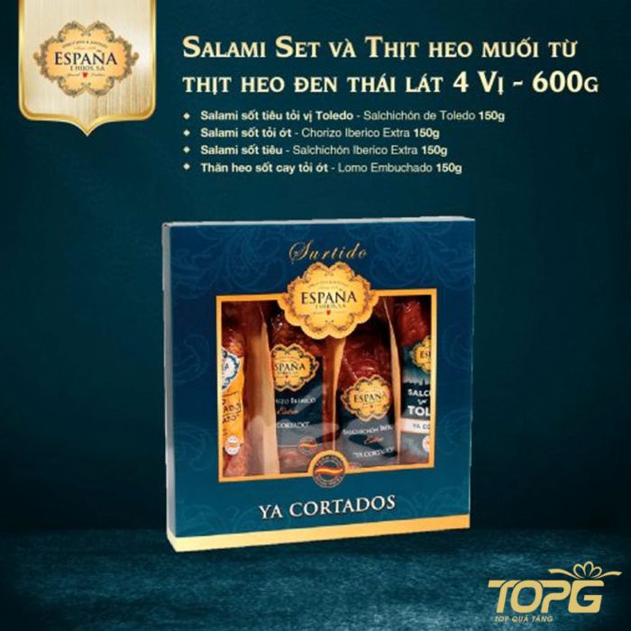 Set 4 món Salami và thịt heo muối