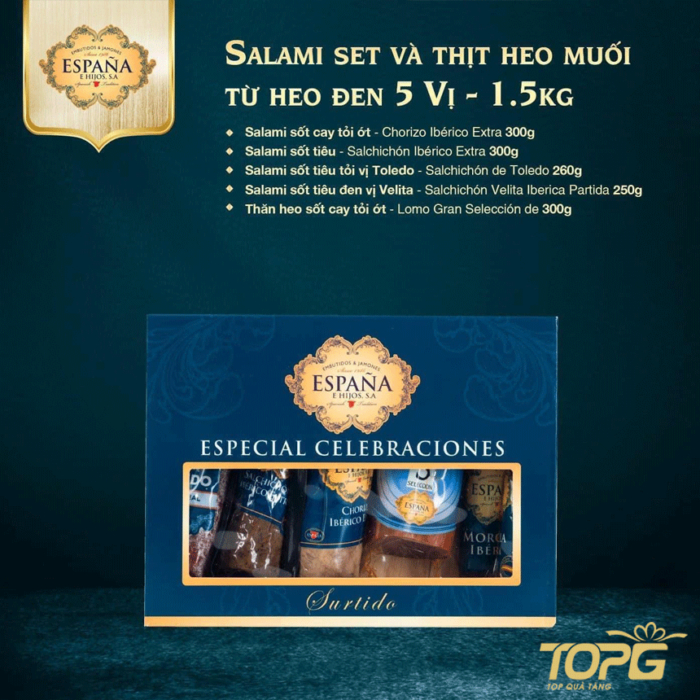 Set 5 món Salami và thịt heo đen