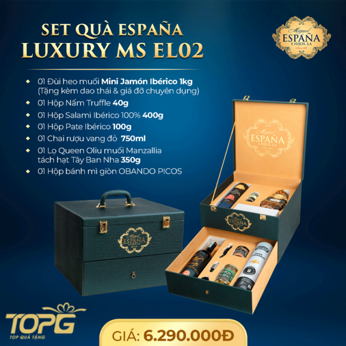 Set Quà España Luxury MS EL02 (heo đen)