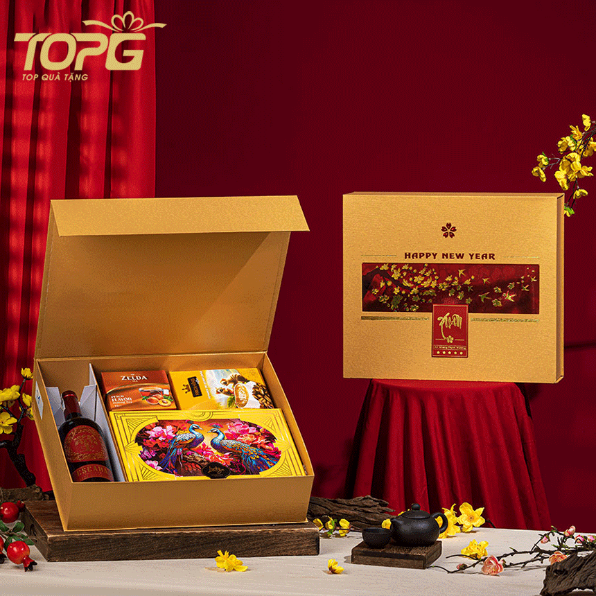 Đặt hộp quà tết số lượng lớn – Giải pháp tri ân doanh nghiệp tối ưu cùng TOP QUÀ TẶNG 6 hop qua tet qt01